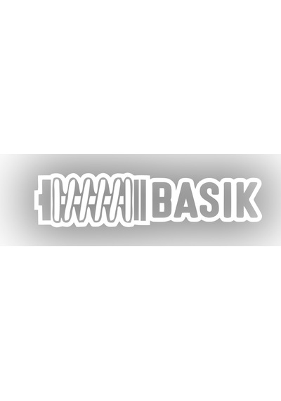 Basık Araba Sticker 17x17 Cm Beyaz