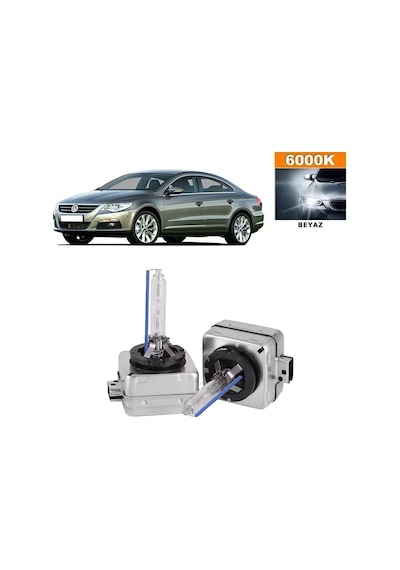 Volkswagen Passat Cc 2008-2011 D1s / D1r 6000k Beyaz Hıd Xenon Ampul 2 Adet