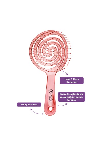 Beauty Pro Jelly Brush Saç Fırçası - 3d Esnek, Saç Açma Ve Tarama Portakal