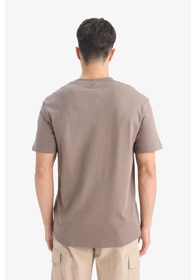 Defacto Regular Fit Bisiklet Yaka Kısa Kollu Tişört E7961ax25aubn571 Kahve