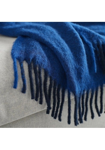 Ikea Klıppoxel Polar Koltuk Örtüsü Tek Kişilik 130 X 170 Cm Iki Renkli Mavi