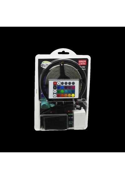 Jenerik 5m Rgb Şerit Led Ip65 Kumandalı Adaptörlü Smd2835 54 Led/m Çok Renkli