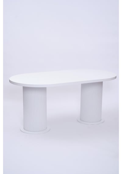 Bohem Boyalı Highgloss Mdf Yemek Masası 90 170 Beyaz