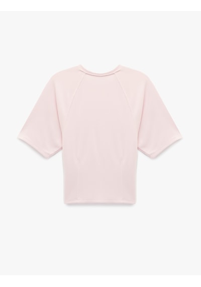 Koton Slim Fit Kısa Kollu Bisiklet Yaka Modal Karışımlı Tişört Pembe 6sal10399ık Gül