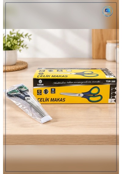 Kesici Makas 9.5 Battal Çelik Kumaş Kağıt Karton Kesim Ev Ofis At