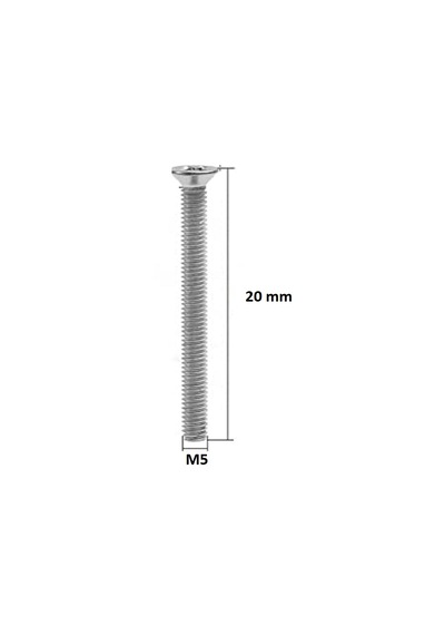 M5x20 Mm Yıldız Başlı Yhb Vida - 20 Adet