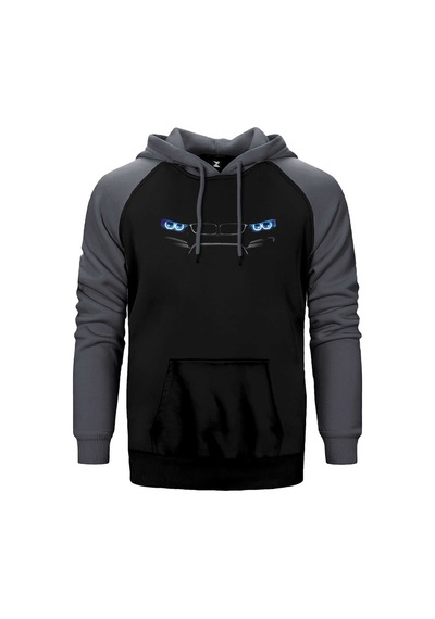 Bmw M4 Series Blue Gri Renk Reglan Kol Kapşonlu Sweatshirt Gri
