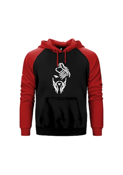 Hayko Cepkin Yeni Logo White Gri Renk Reglan Kol Sweatshirt / Hoodie