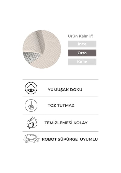 Lexus Beyaz Rengi Premium Halı & Yolluk Özel Kaymaz Tabanlı Yıkanabilir Tozumaz Modern Beyaz 1
