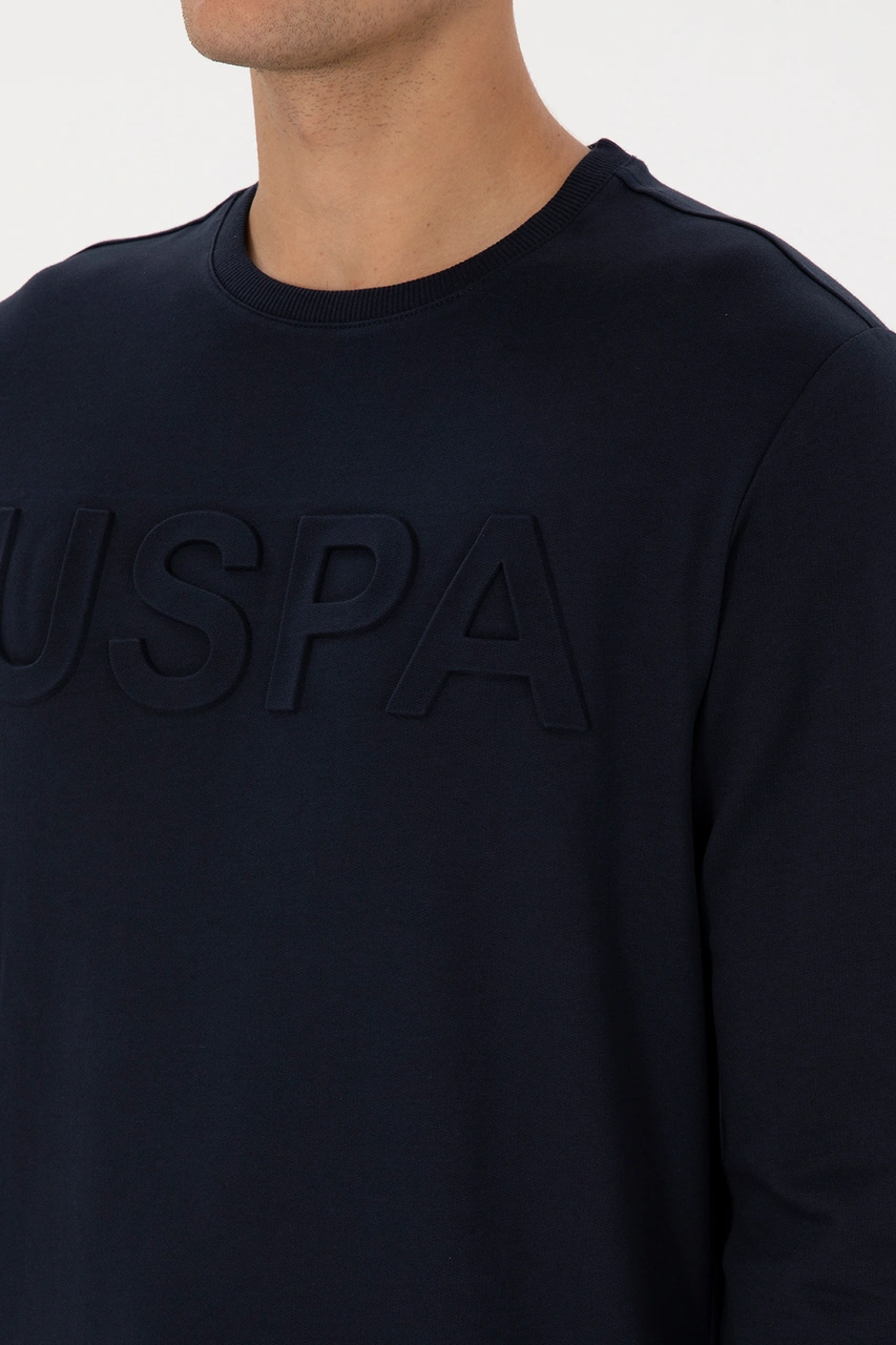 U.S. Polo Assn. Erkek Regular Fit Bisiklet Yaka Lacivert Basic Sweatshirt 50307793-VR033 U.S. Polo Assn. Erkek Regular Fit Bisiklet Yaka Lacivert Basic Sweatshirt 50307793-VR033