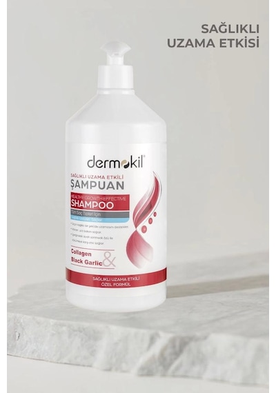 Dermokil Şampuan - Uzama Etkili Kolojen & Siyah Sarımsak 1 L