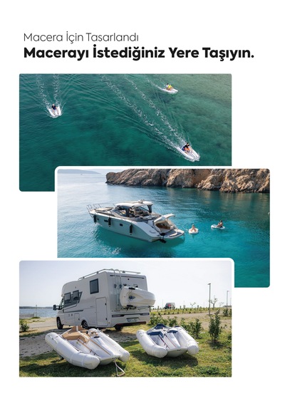 E-210 Katlanabilir Elektrikli Şişme Bot / Su Aracı - Çift Kişilik, Karavan Uyumlu