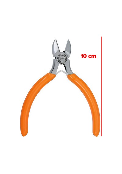 Rico Mini Yan Keski Kombine Pense Küçük Plastik Saplı 10 Cm Kargaburnu Metal 1 Adet