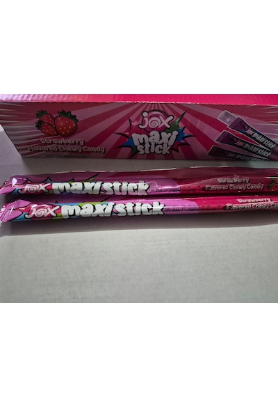 Jox Maxi Stick Çilek Aromalı Çiğnenebilir Şeker 24 Adet
