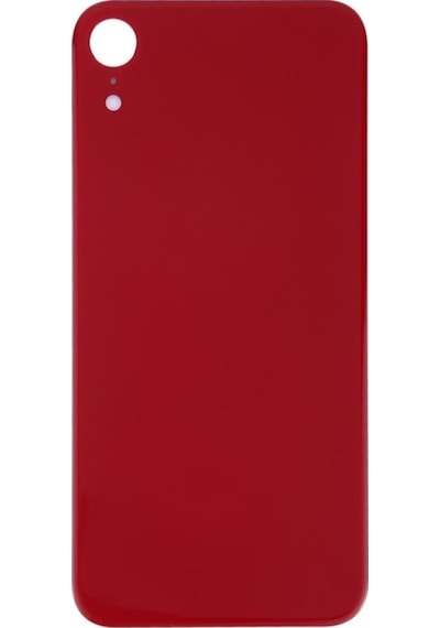 Apple Uyumlu iPhone Xr , Logolu Arka Pil Batarya Kapağı. Lens Hariç Kırmızı