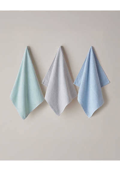 English Home Twill Pamuk Yüz Havlusu 50x70 Cm Açık Mavi Açık Mavi