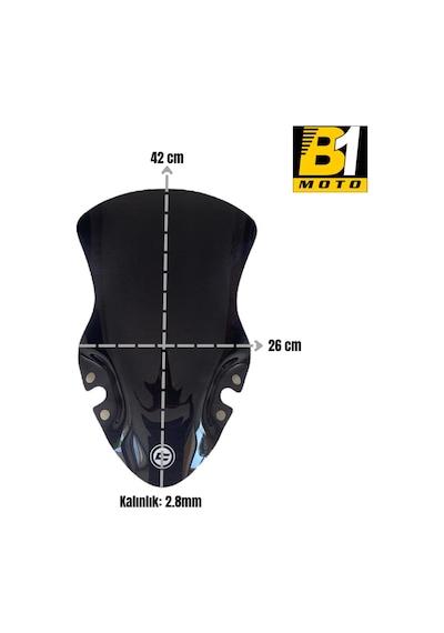 Cf Moto 450 Sr 2023-2024 Uyumlu Ön Siperlik Camı Füme