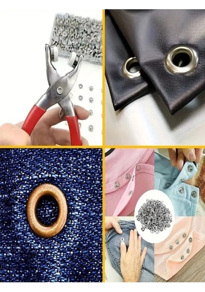 200 Adet Paslanmaz Çelik Çıtçıt Ve Pense Seti Metal Çıt Çıt Makinesi Kutulu