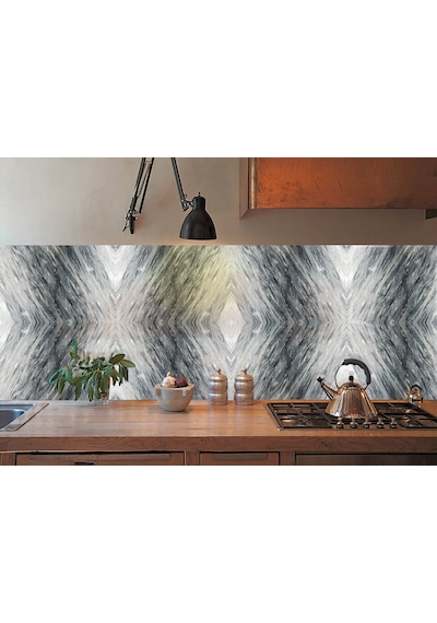 Tink Kendinden Yapışkanlı Çizgili Gri Desenli Pvc Panel 41x62 Cm