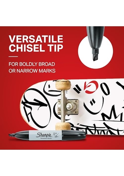 Ayrex Kalıcı Marker Chisel Kesik Uç Siyah 2'li Bls Genel