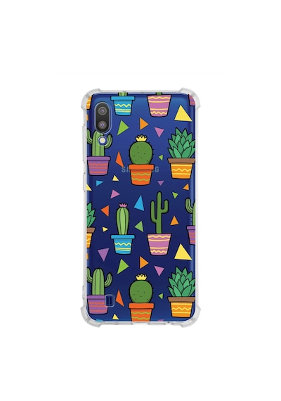 Prinrify Samsung Galaxy M10 Uyumlu Water Color 4 Baskılı Şeffaf Köşe Korumalı Antişok Kılıf
