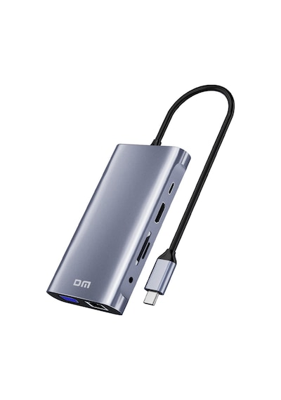 Dm Chb055 Type C To Hdmı Vga Rj45 Ethernet 3 Usb 3 0 Aux Pd Tf Sd Kart Okuyucu Dönüştürücü
