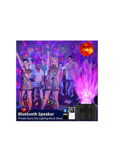 Stary Projector Light Bluetooth Hoparlör Tavan Duvar Ambians Işıklandırma