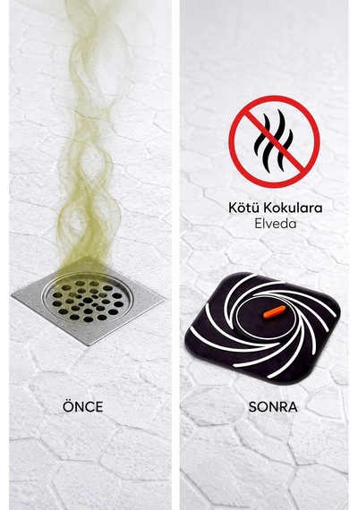 Siyah Renk Delikli Silikon Kötü Koku Önleyici Banyo Mutfak Lavabo Koku Önleyici Sızdırmaz Ped