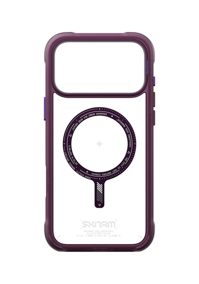Apple Uyumlu iPhone 18 Pro Max Uyumlu Kılıf M-safe Şarj Özellikli Airbag Tasarımlı Skinarma Avion Kapak Bordo