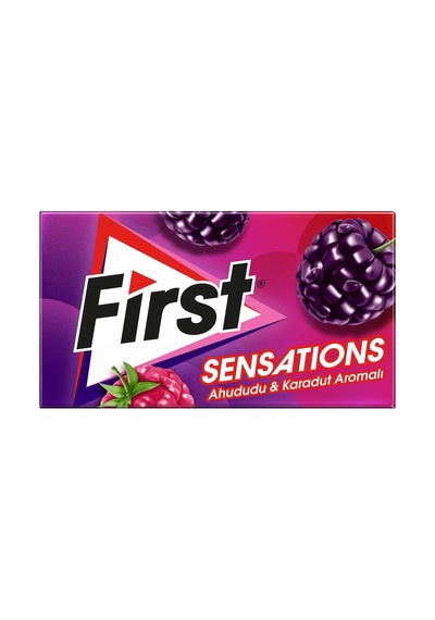 First Sensations Ahududu Karadut Aromalı Şekersiz Sakız 27 Gr