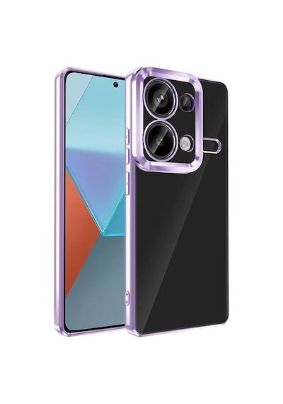 Xiaomi Redmi Note 13 Pro 4g Kılıf Kamera Lens Korumalı Logo Gösteren İnce Hafif Pazarplus Derin Mor