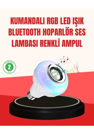 Home Akıllı Led Ampul E27 Uyumlu Ve Müzik Çalarlı Tasarım Diğer