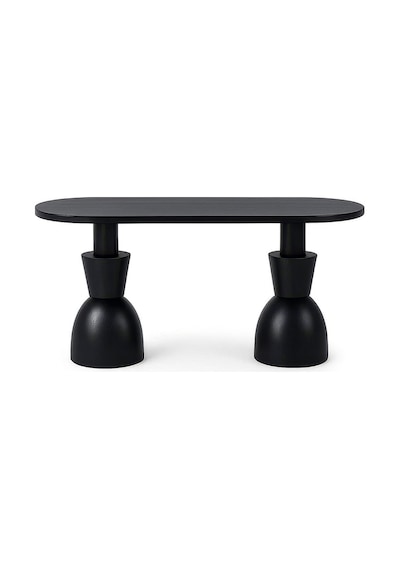 Monera Oval Ahşap Yemek Masası 90x170 Siyah Monera Oval Ahşap Yemek Masası 90x170 Siyah