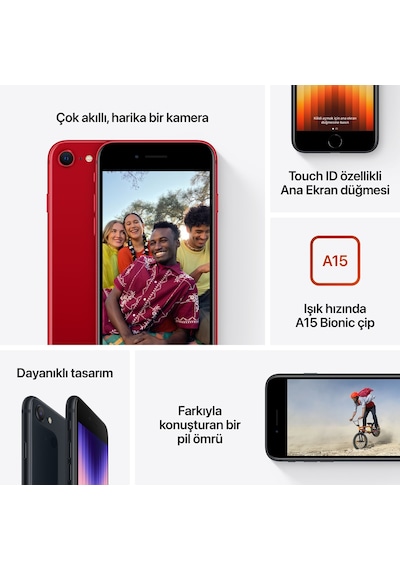 Apple iPhone SE 2022 64 GB (Apple Türkiye Garantili)