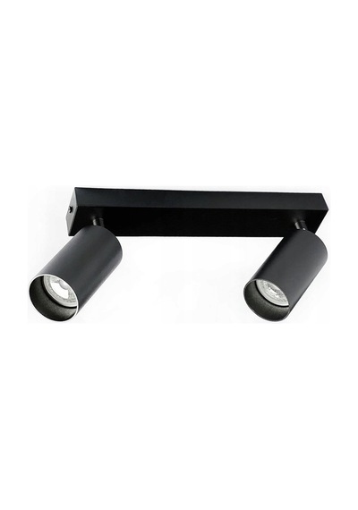 Riolight Modern Siyah Salon,mutfak3,giyinme Odası,cafeler İçin Gün İşiğı Metal 2li Spot Ampul Dahil 3'lü Siyah
