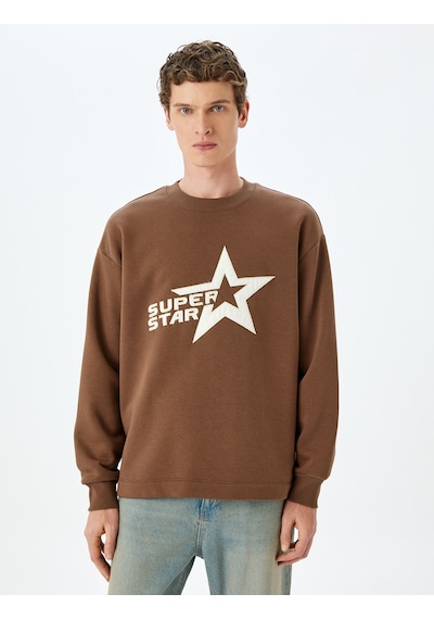 Koton Bisiklet Yaka Oversize Pamuk Karışımlı Slogan Baskılı Sweatshirt Kahverengi 5wam70229mk Kahverengi Koton Bisiklet Yaka Oversize Pamuk Karışımlı Slogan Baskılı Sweatshirt Kahverengi 5wam70229mk Kahverengi