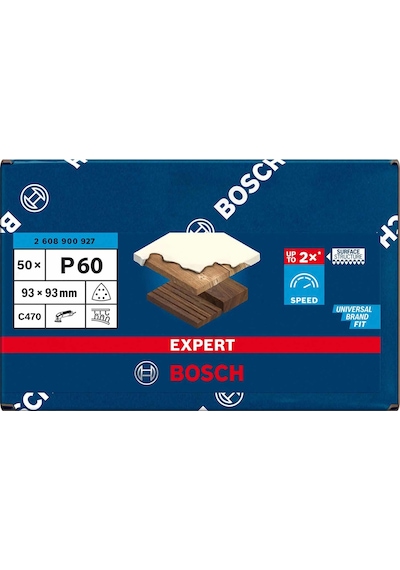 Bosch Expert 93x93 Mm 60 Kum Üçgen Zımpara Kağıdı 50'li 2608900927