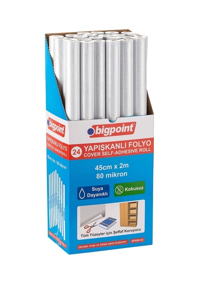 Bigpoint Yapışkanlı Şeffaf Rulo 2 Metre X 12 Rulo