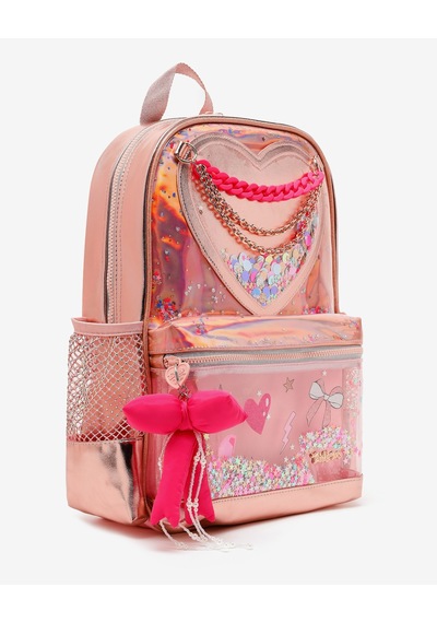 Skechers G Queen Heart Backpack Büyük Kız Çocuk Metalik Pembee Sırt Çantası Sktt30390-spnk
