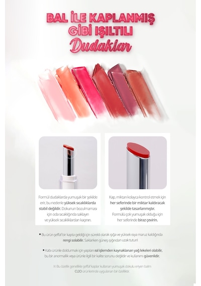 Clio Crystal Glam Balm 03 Honey Cherry