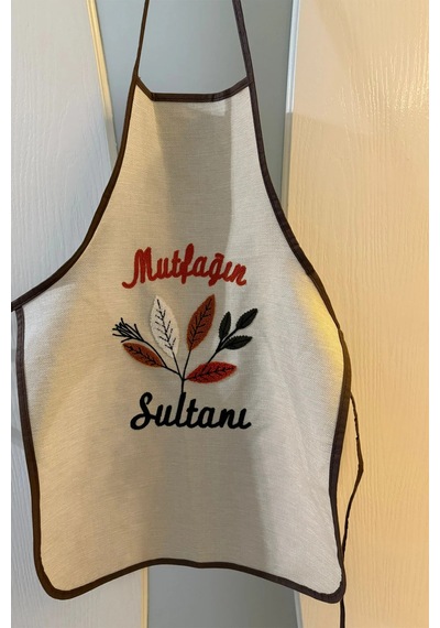 Mutfak Önlüğü Nakış Punch İşlemeli Yemek Pişirme Önlüğü Mutfak Şefi Önlüğü Mutfağınsultanı Mutfağınsultanı