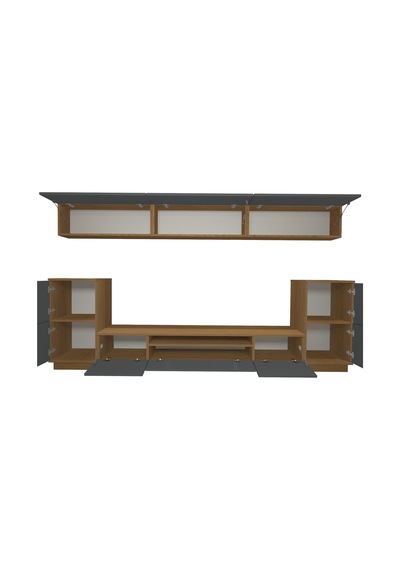 Decoraktiv Trendstyle 9s Mdf Tv Ünitesi Tv Sehpası Ceviz - Antrasit