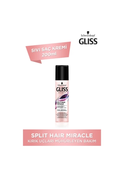 Gliss Split Hair Miracle Sıvı Saç Kremi 200 Ml X 2 Adet