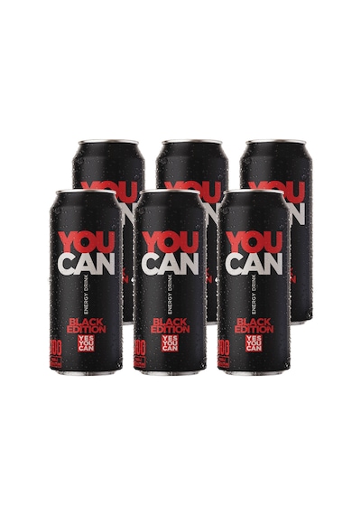 You Can Black Edition Enerji İçeceği 500 ml 6'lı