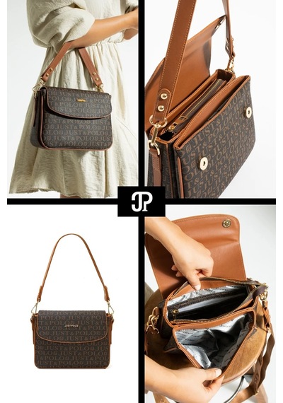 Just Polo Günlük Kombinlere Uygun Kadın Orijinal Günlük El Ve Omuz Çantası Shoulder Bag Kahverengi - Taba 49433727