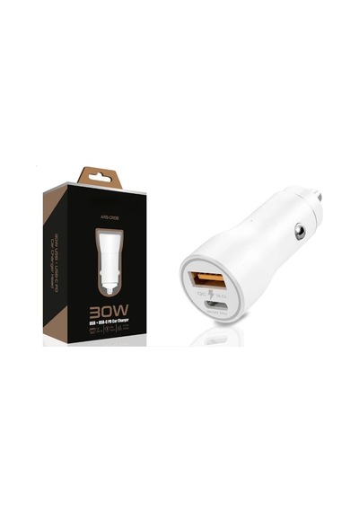 30w Usb Ve Usb-c Pd Araba Şarj Cihazı Hızlı Şarj, İphone Ve Android Uyumlu, Çift Çıkışlı Lisinya