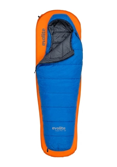 Ocean Pro -18 C Uyku Tulumu & Luno 3.8 Cm Şişme Mat - Turuncu Set Mavi