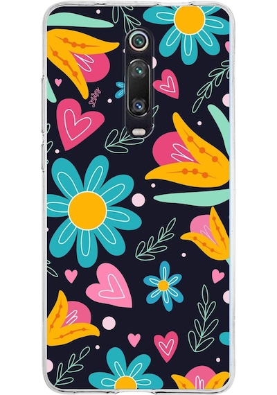 Xiaomi Redmi K20 İle Uyumlu 1mm Slim Fit Retro Renkler 1 Baskılı Şeffaf Kılıf