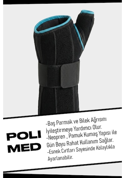 Basparmak Destekli El Bilek Ateli 2 Adet Karpal Tunel,kirik Kirik Cikik