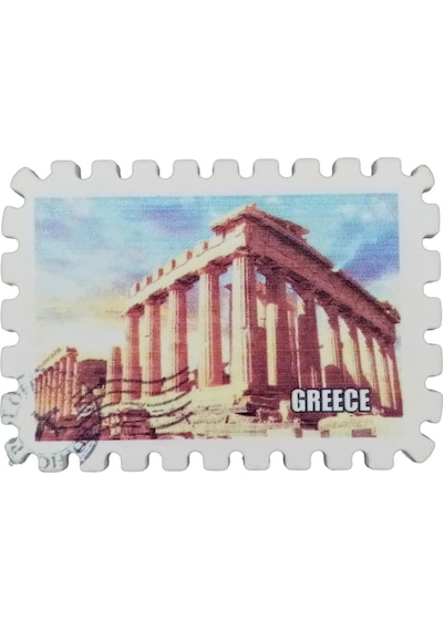Yunanistan Temalı Pul Magnet